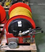 Mecmesin 1-865-001 12V hose reel with 19mm / 55bar yellow booster hose - approx hose length: 20m