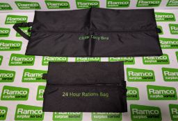 50x British Forces mixed carry bags, STV, CBRN & ration - mixed sizes