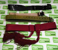 50x British Forces belts - various types and sizes