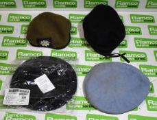 106x British Forces berets - mixed types - mixed sizes