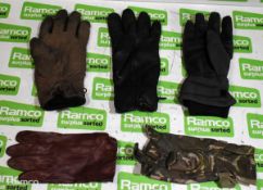 60x British Forces unpaired gloves - mixed styles - mixed sizes