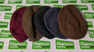 100x British Forces berets - mixed types - mixed sizes