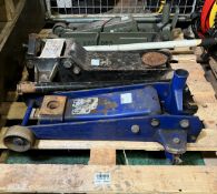 3x Heavy duty trolley jacks - full details in description