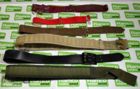 80x British Forces belts - various types and sizes