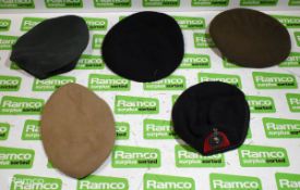125x British Forces berets - mixed types - mixed sizes