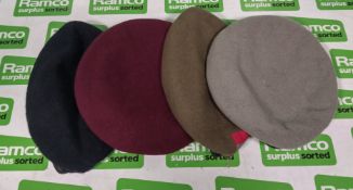 62x British Forces berets - mixed types - mixed sizes