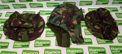 30x British Army DPM mixed hats - cold weather, tropical and combat - mixed sizes
