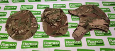 100x British Army MTP mixed hats - cold weather, tropical and combat -mixed sizes