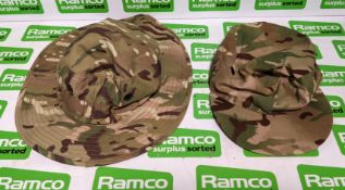 100x British Army MTP mixed hats - cold weather, tropical and combat -mixed sizes