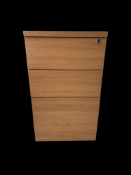 1x oak colour desk drawers 3 drawers - W 42cm x L 60cm x H 71cm - comes dismantled.