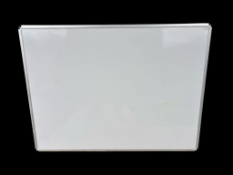 Plastic white board 120cm length x 90cm.