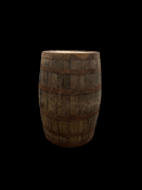 Authentic wooden whisky barrel.