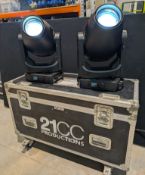 Set of 2x Ayrton Diablo-S moving light with 16A to True1 & clamps. Bought in 2022