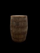 Authentic wooden whisky barrel.