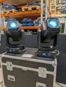Set of 2x Ayrton Cobra IP65 laser source moving light in flightcase with 16A to True1 & clamps