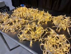 Set of 8x LED IP core series warm white fairy light string (10m) - 80m max total