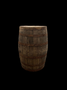 Authentic wooden whisky barrel.
