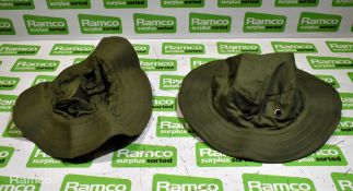 15x Tropical combat hats - green - mixed sizes