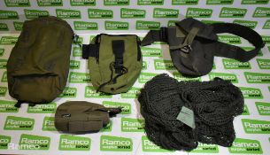 Various types of Olive ex-military accessories - 29kg in weight