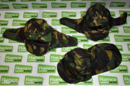 86x British Army DPM mixed hats - cold weather, tropical and combat - mixed sizes