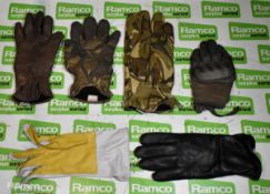 188x British Forces unpaired gloves - mixed styles - mixed sizes