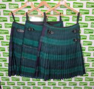 3x Royal regiment of Scoland Kilts - mixed sizes