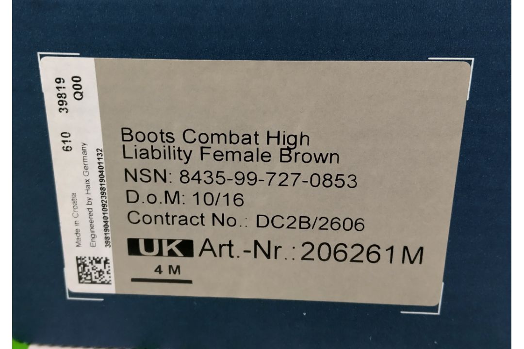 Haix female high liability desert combat boots - Size 4M - Image 4 of 5