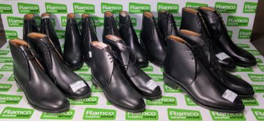 8x pairs of British army John Land parade leather boots - see description for details