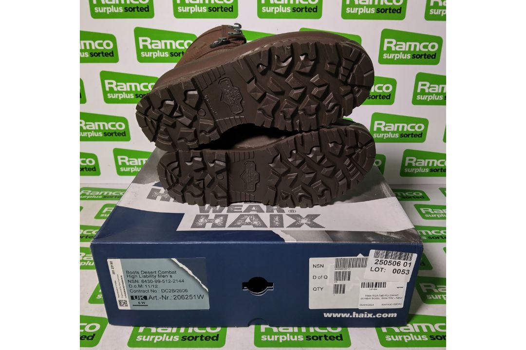 Haix male high liability desert combat boots - Size 5W - Image 3 of 5