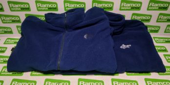 2x North cape blue zip up jumper - mixed sizes
