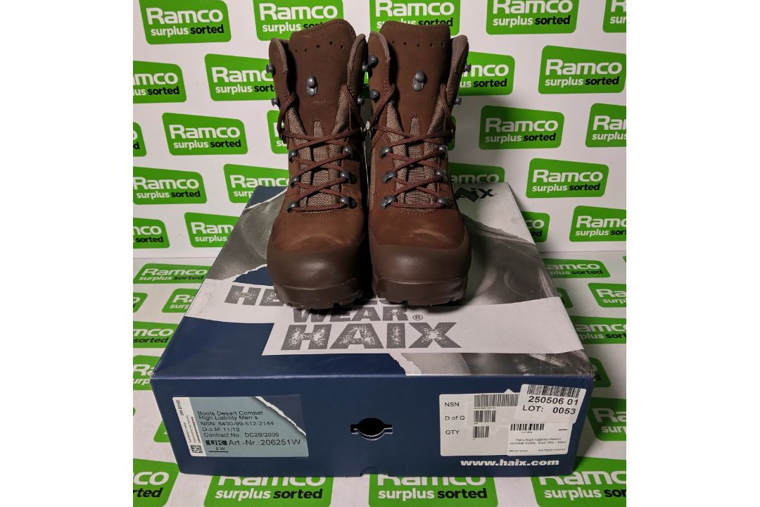 Haix male high liability desert combat boots - Size 5W - Image 2 of 5