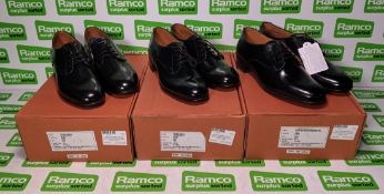 3x pairs of Womens leather service working Gibson shoes - Size 8 - Black