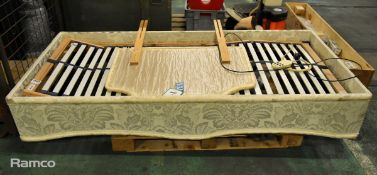 Orthopaedic electric single bed with headboard - see description for dimensions