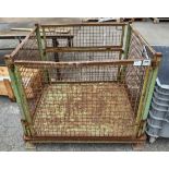 Metal stillage with mesh sides - W 1200 x D 1000 x H 1000mm
