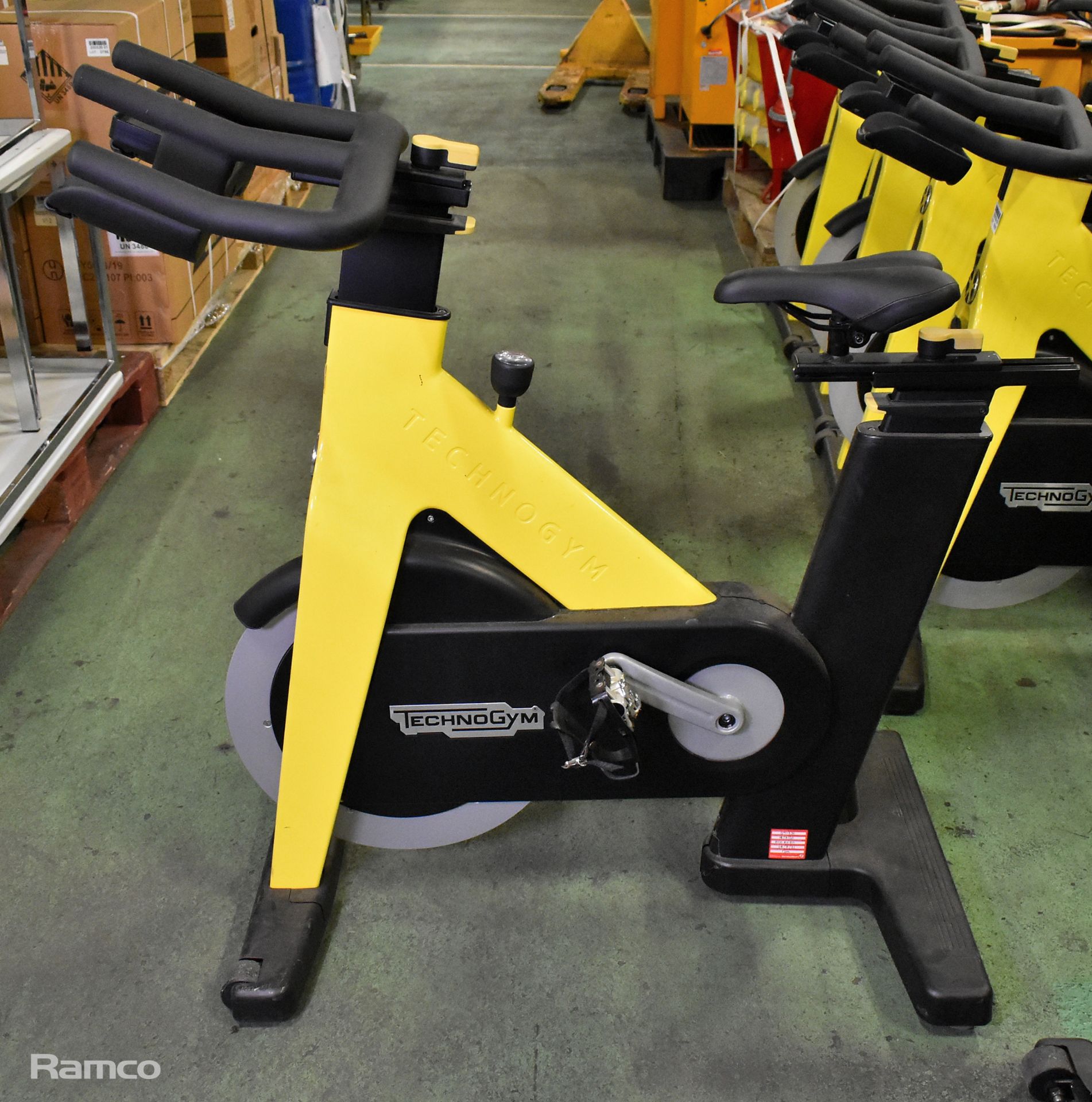 TechnoGym spin exercise bike - W 590 x D 1200 x H 1060mm