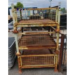 3x 4 post stillages with one removable side - L 1100 x W 1100 x H 600mm