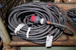 2x 32 Amp three phase cables - approx. 30 metres