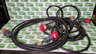 2x 32 Amp three phase cables - approx. 10 metres