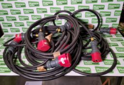 4x 32 Amp three phase cables - approx. 5 metres