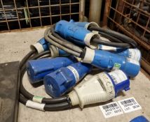 2x 32 Amp Y split cables - approx 1 metre & 32 Amp Y split cable - approx. 70cm
