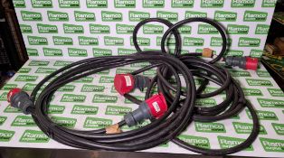 2x 32 Amp three phase cables - approx. 10 metres