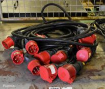 6x 32 Amp three phase cables - approx. 5 metres