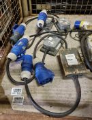 4x 32 Amp distribution units to dual 13 Amp power sockets