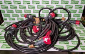 3x 32 Amp three phase cables - approx. 5 metres