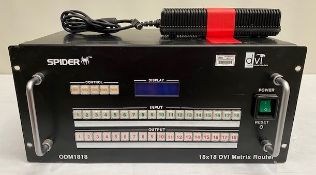 ROUTER 16x16 DVI-S OPTICIS ODM1818. Unpackaged dimensions 48 x 33 x 9 cm and weight 7.6kg.