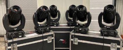 6x VL3000-Q Spot in 3 cases dimensions 122 x 60 x 94 cm and weight 161.4kg each.