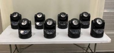 8x Ayrton Magic Dot in flight case 117 x 79 x 64 cm and weight 124.8kg. 2 units faulty and 6 good.