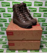 2x pairs of Iturri brown combat boots size 6M - Male