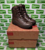 2x pairs of Iturri brown combat boots size 9M - Male