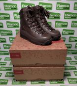 2x pairs of Iturri brown combat boots size 6M - Male